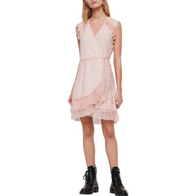Allsaints Priya Leox Wrap Dress, Red