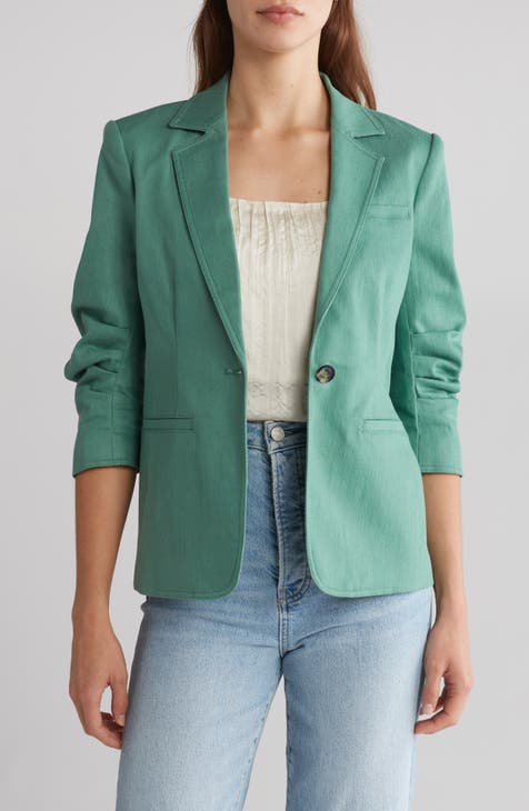 Green Velvet Pants + Blush Fringe Jacket - McKenna Bleu