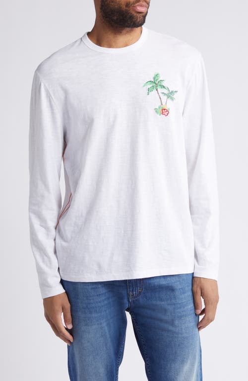 Tommy Bahama Coastal Comforts Long Sleeve Lux T-Shirt White at Nordstrom,