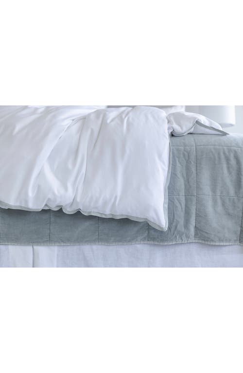 Shop Pom Pom At Home Langston Sateen Duvet Cover & Sham Set In White/seaglass