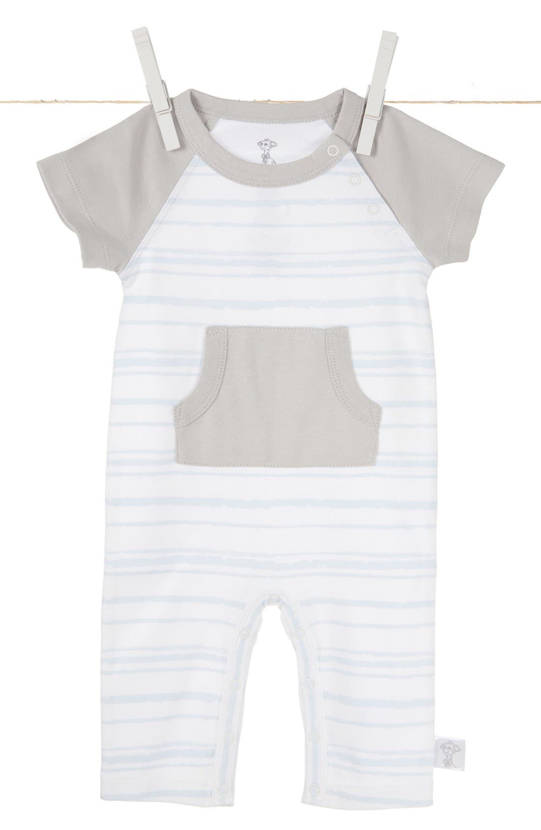 Little Giraffe Kangaroo Pocket Romper (Baby Boys) Nordstrom