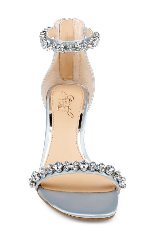 Jewel Badgley Mischka Dustyn Metallic Sandal In Steel Blue