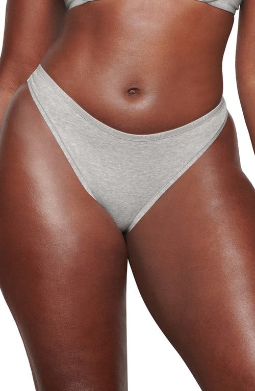SKIMS Stretch Cotton Logo Dipped Thong at Nordstrom,