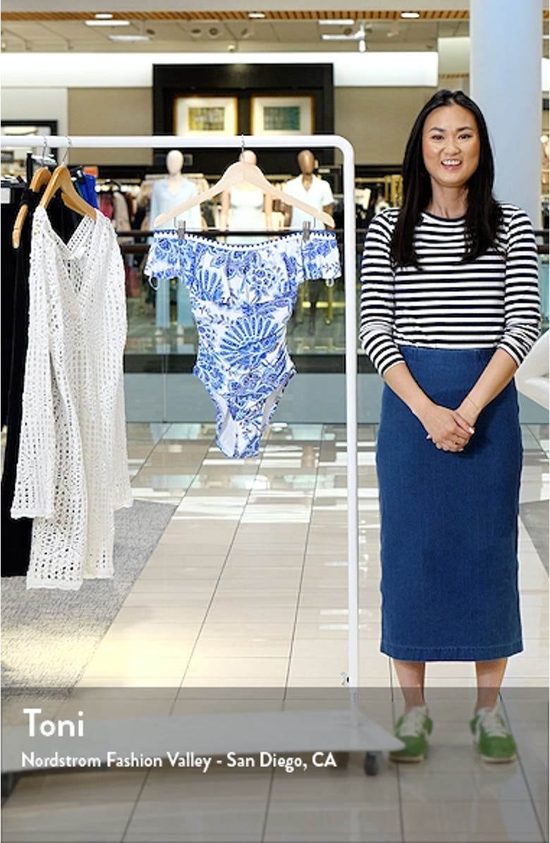 Beyond Off the Shoulder Ruffle One-Piece Swimsuit, sales video thumbnail