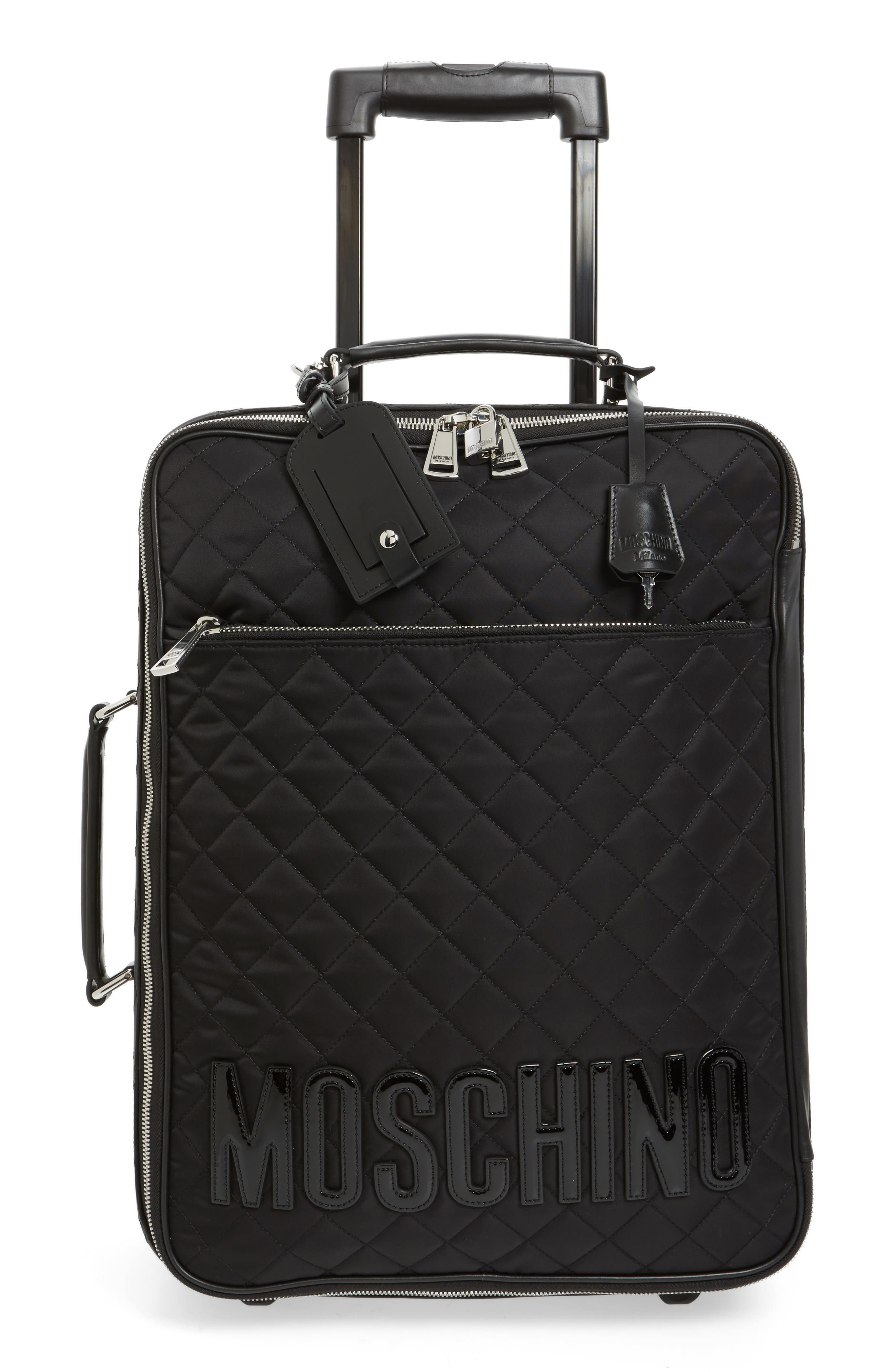 Moschino Quilted Rolling Suitcase 