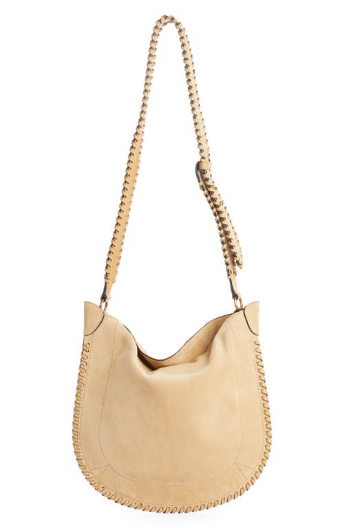 Shop Isabel Marant Oskan Suede Hobo Bag In Beige