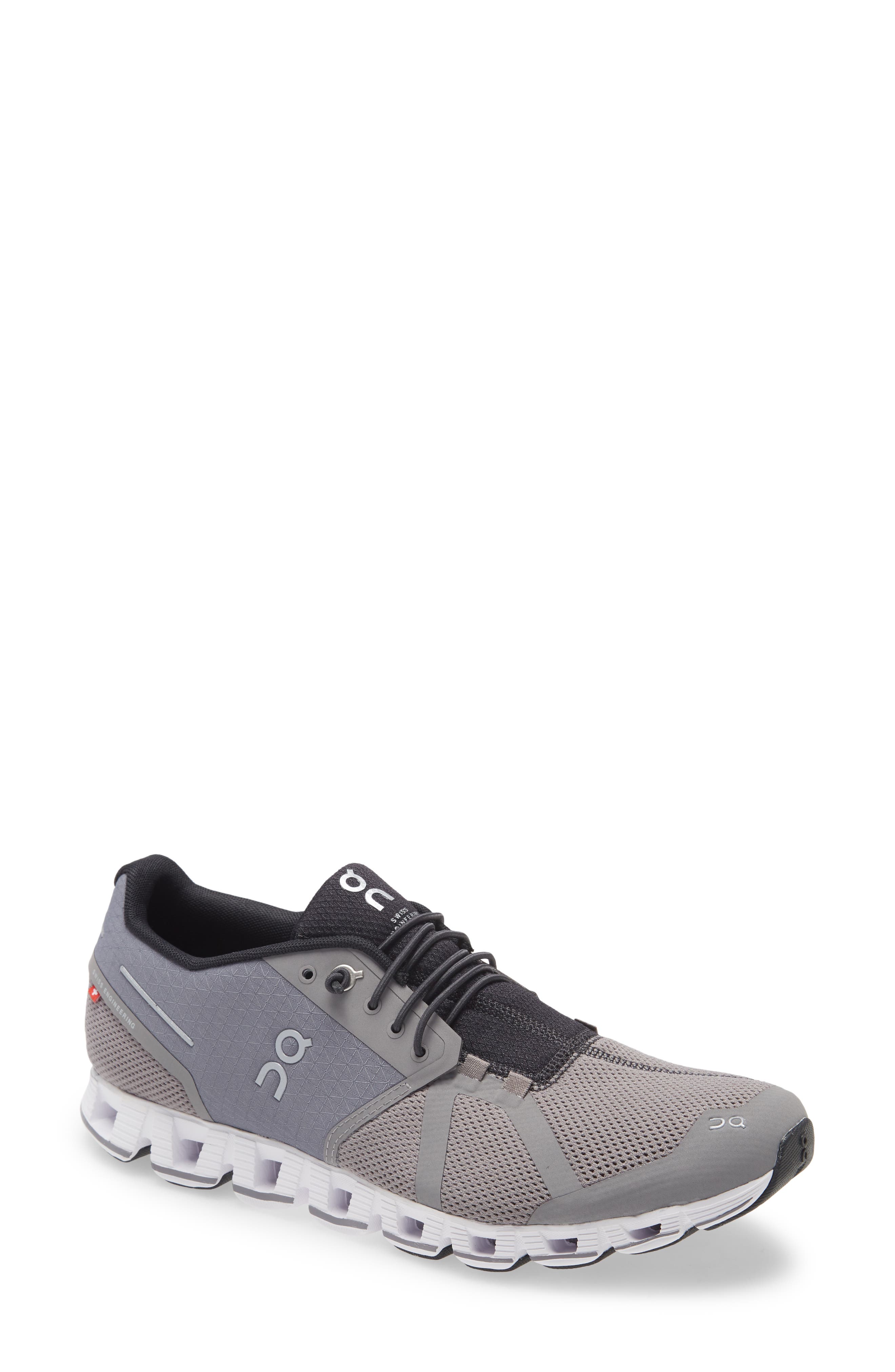 dark gray running shoes
