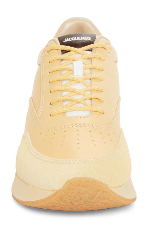 Shop Jacquemus La Daddy Sneaker In Pale Yellow 205