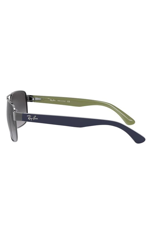Ray Ban Ray-ban 58mm Steel Aviator Sunglasses In Gunmetal/grey Gradient