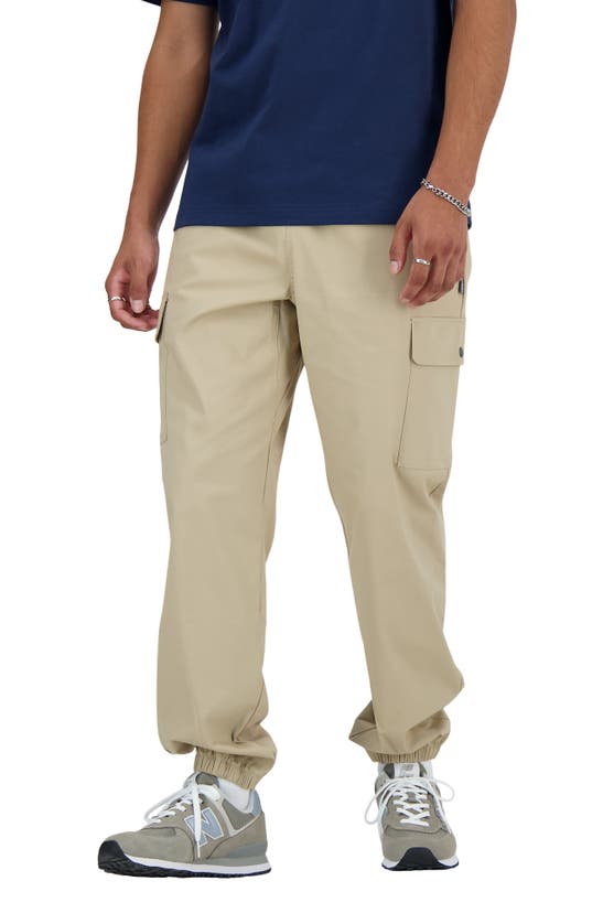New Balance Mens Icon Twill Cargo Joggers In Stoneware