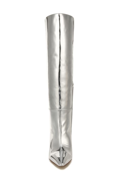 Sam Edelman Vance Pointed Toe Knee High Boot In Soft Silver