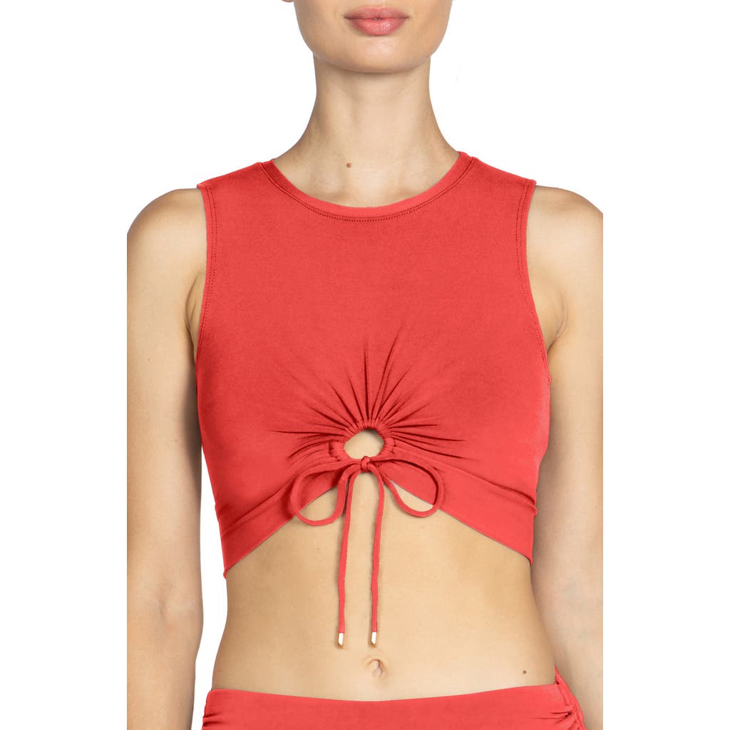 Robin Piccone Aubrey Tank Top In Red