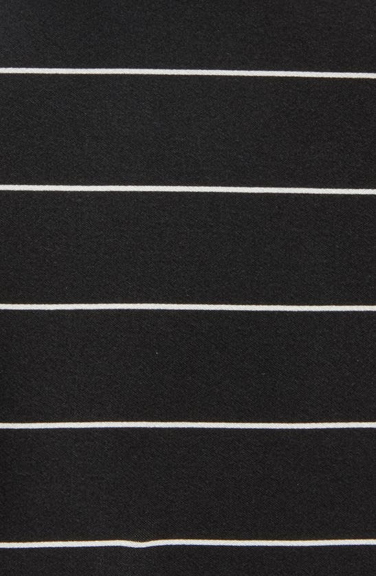 Clifton Wilson Pinstripe Silk Pocket Square In Black