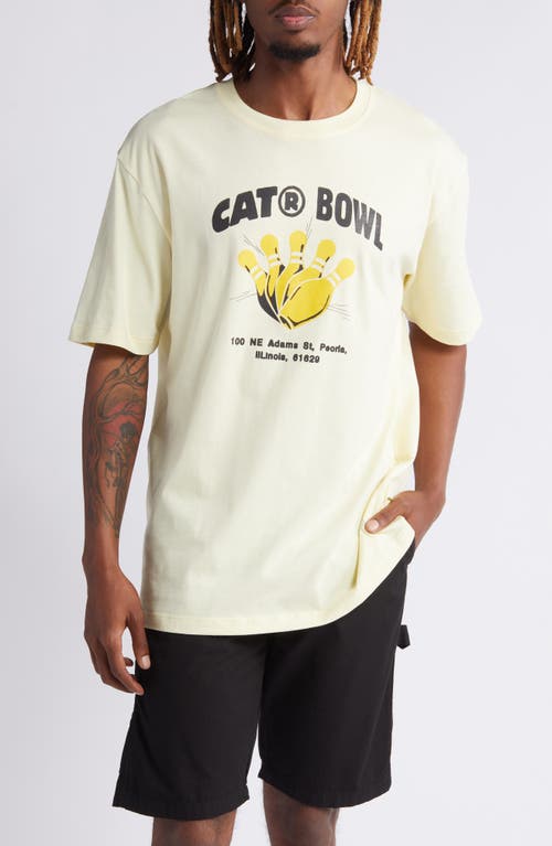 Cat Wwr Strike Cotton Graphic T-shirt In Mellow Yellow