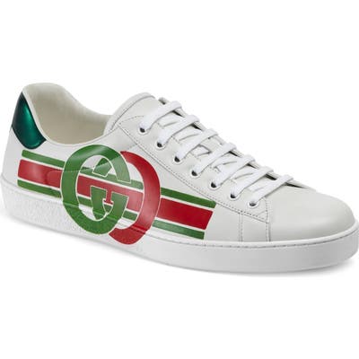 Gucci New Ace Logo Sneaker, White
