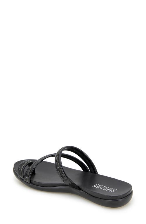 Shop Reaction Kenneth Cole Gia Crystal Strap Slide Sandal In Black