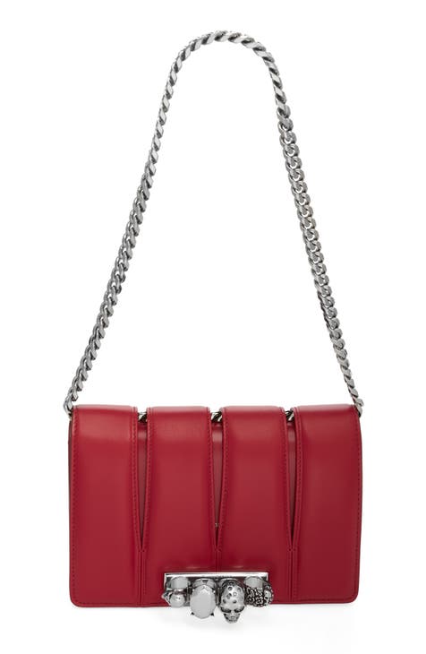 small red handbag