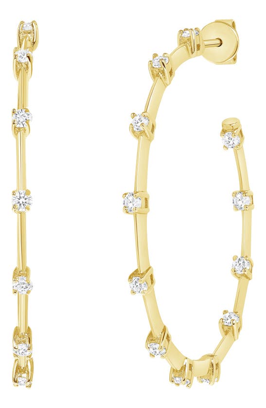 Ron Hami 14k Yellow Gold Diamond Hoop Earrings In Gold/ Diamond