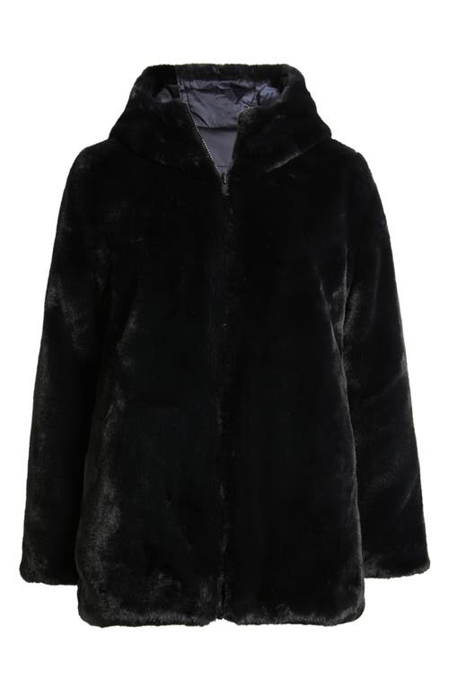 Shop Save The Duck Bridget Reversible Faux Fur Jacket In Black