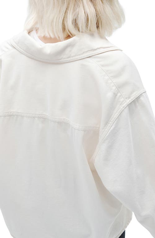 Rag & Bone Emily Lightweight Denim Popover Shirt In Ecru