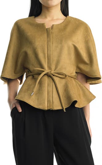 Peplum cape jacket online