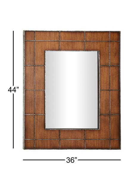 Willow Row Large Rectangular Golden Brown Wood Wall Mirror With Metal Grid Overlay Nordstrom Rack - Large Brown Wall Mirror Willow Row Large Rectangular Golden Brown Wood Wall Mirror With Metal Grid Overlay Nordstrom Rack - Large Brown Wall Mirror