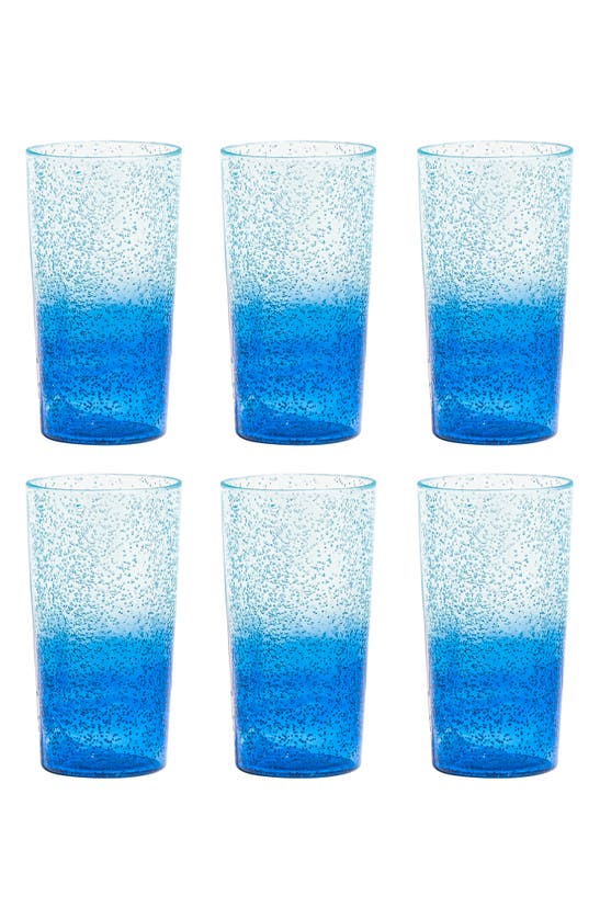 Tarhong Oceanic Ombré Set Of Six 23-ounce Tumblers In Blue