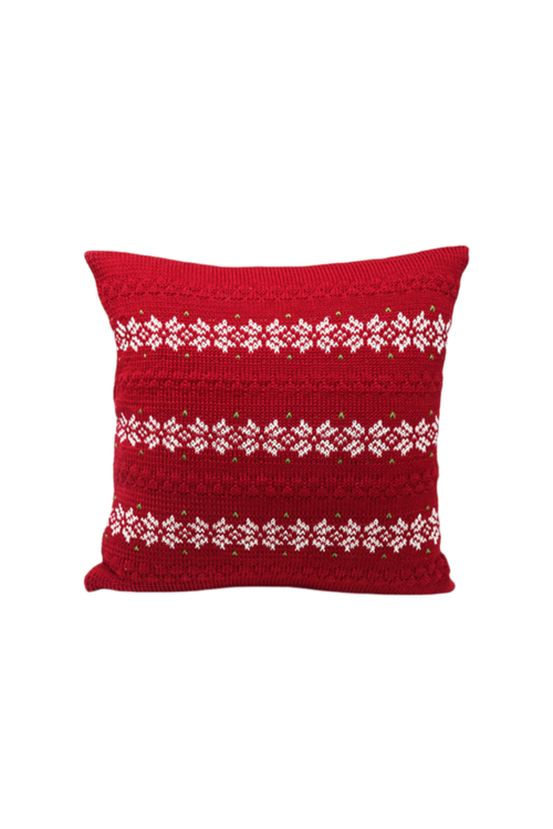Melange Collection 12" Nordic Stripe Pillow In Red