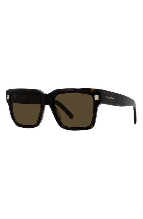 Shop Givenchy Gv Day Square Sunglasses In Dark Havana/roviex