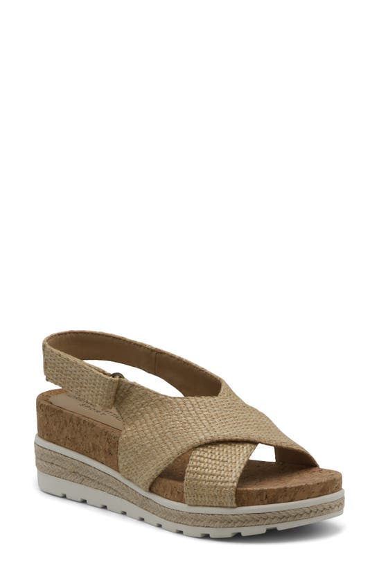 Adrienne Vittadini Carlo Lug Sole Sandal In Natural Linen