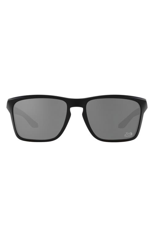 Oakley Sylas 57mm Prizm Rectangular Sunglasses in Black at Nordstrom