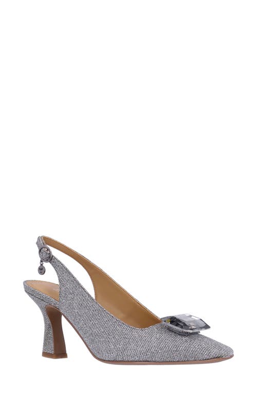 Shop J. Reneé Saskia Slingback Square Toe Pump In Pewter