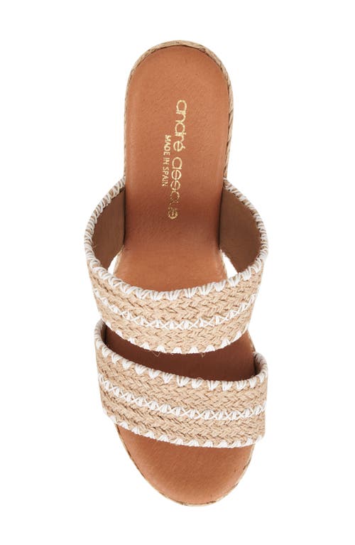 Shop Andre Assous André Assous Nolita Espadrille Wedge Sandal In Natural/white