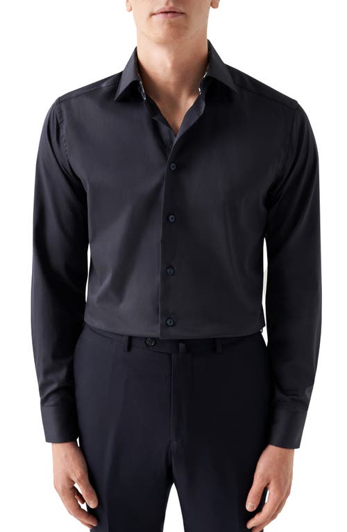 Eton Slim Fit Solid Navy Dress Shirt at Nordstrom, - R