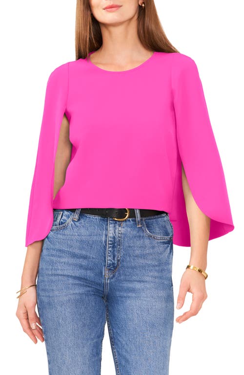 Vince Camuto Split Sleeve Top in Hot Pink at Nordstrom, Size X-Small