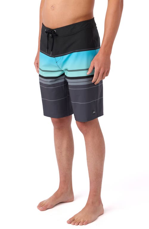 Shop O'neill Hyperfreak Heat Stripe Board Shorts In Graphite