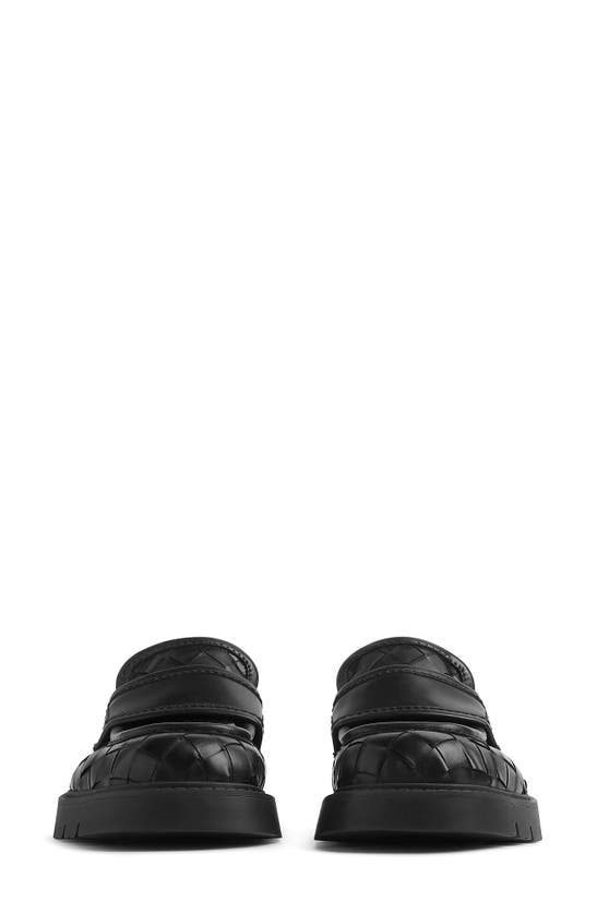 Bottega Veneta Haddock Intrecciato Leather Loafers In Black