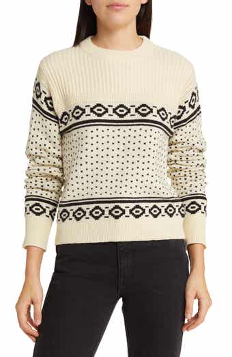 Lucky Brand Women's Long Sleeve Crew Neck Fair Isle Pullover Sweater