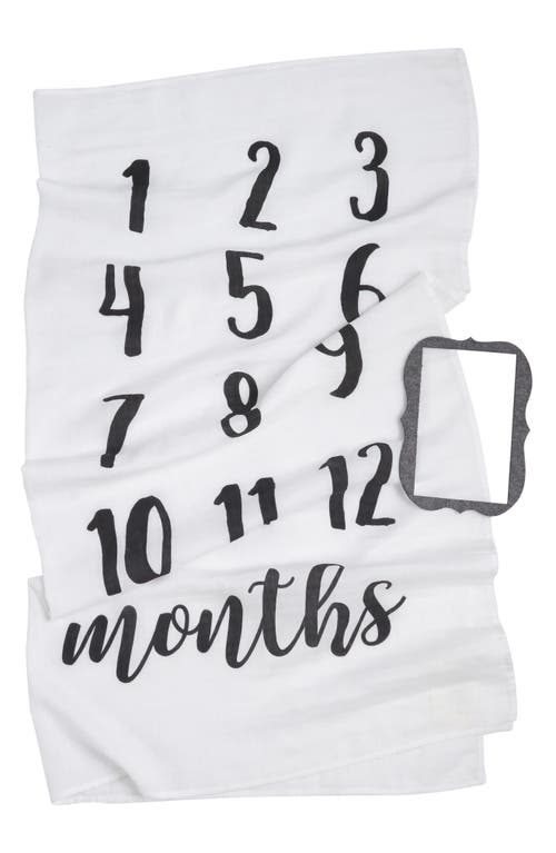 Mud Pie Monthly Milestone Blanket & Frame Set in White at Nordstrom