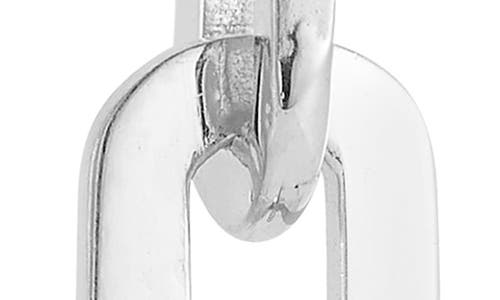 Chloe & Madison Chloe And Madison Paper Clip Link Drop Earrings In Silver