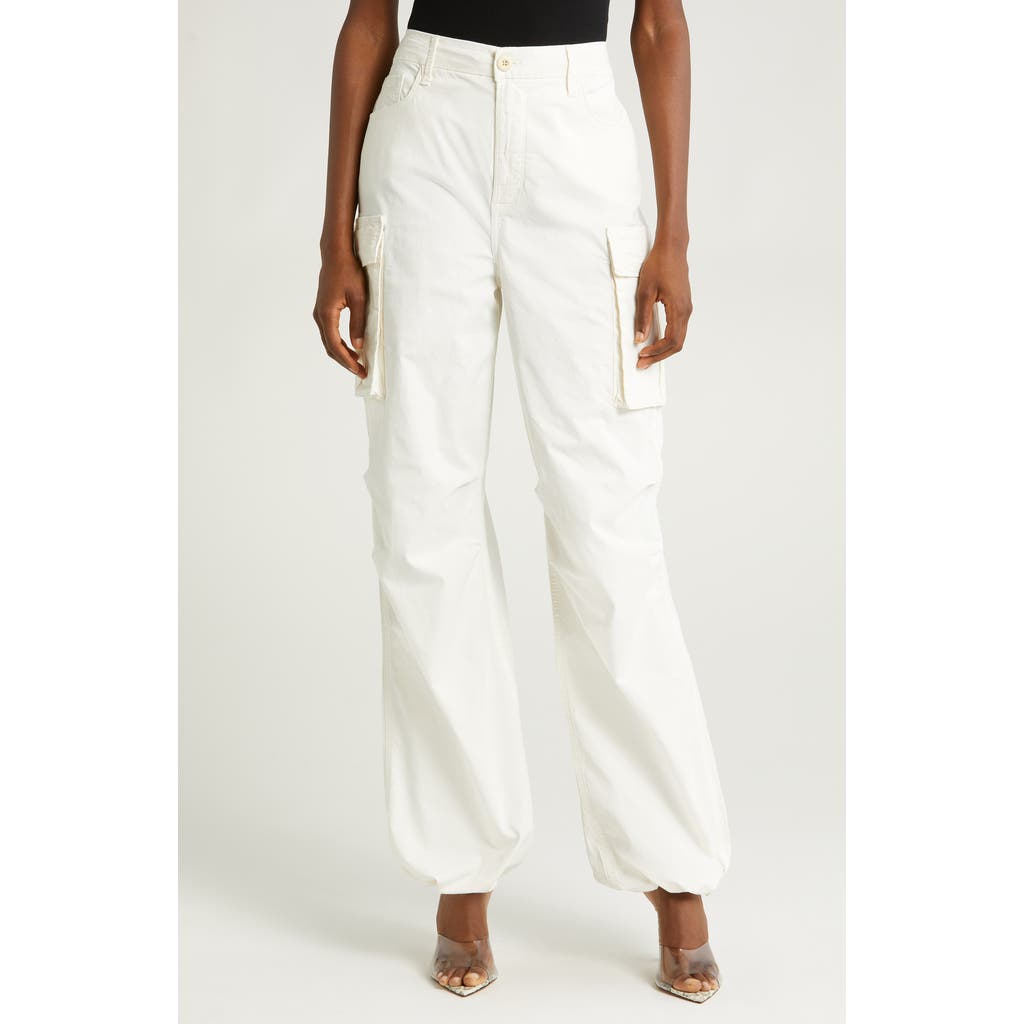 Good American Baggy Cargo Pants In Cloud White001