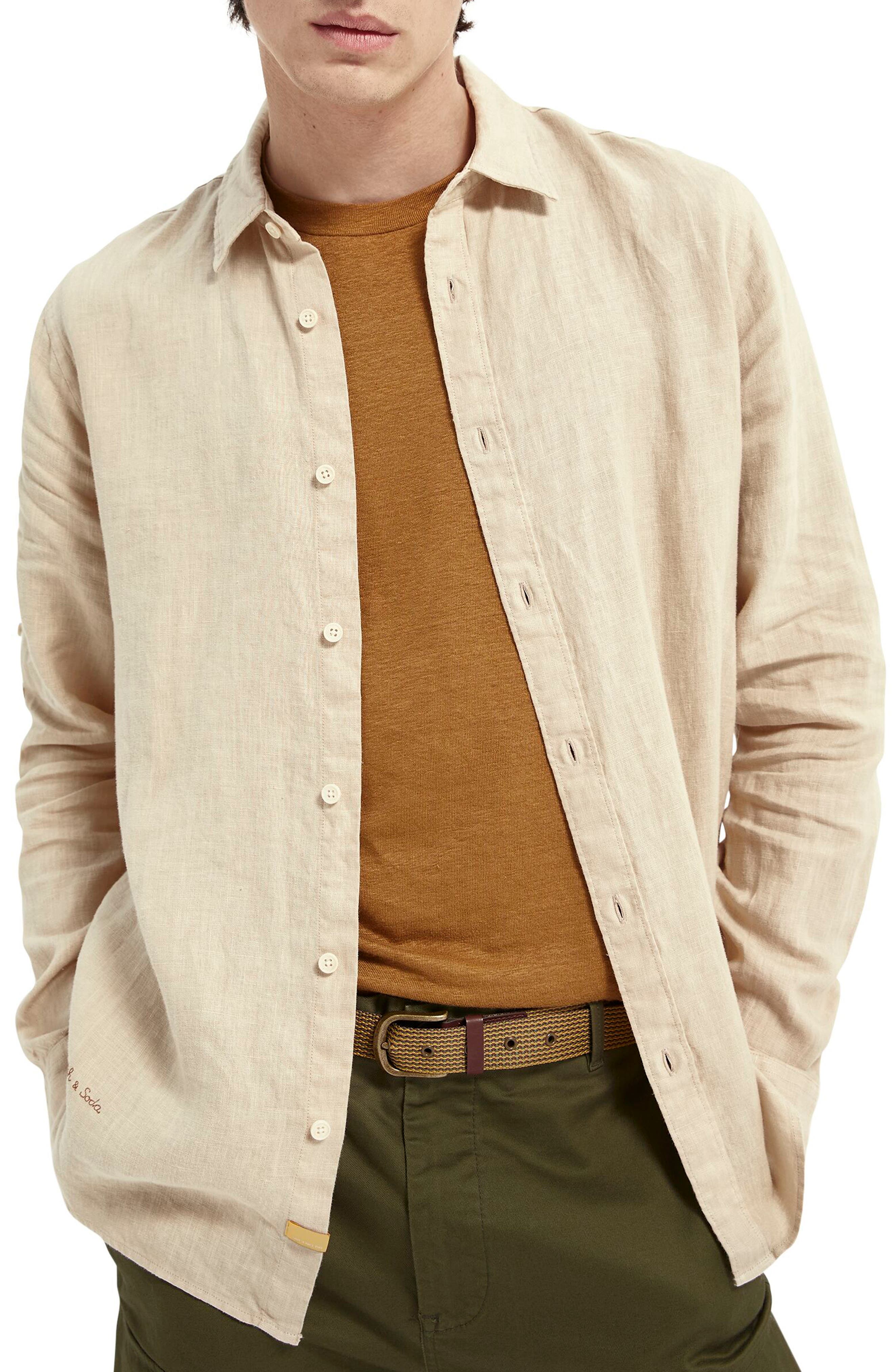beige button up shirt