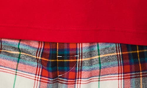 Bedhead Pajamas Long Sleeve Henley Pajama Top & Flannel Pajama Pants Set In Winter Tartan