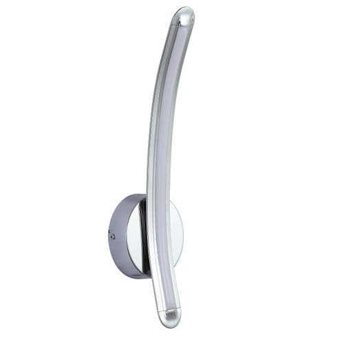 Jonathan Y Roxanna Dimmable Integrated Led Metal Sconce In Chrome
