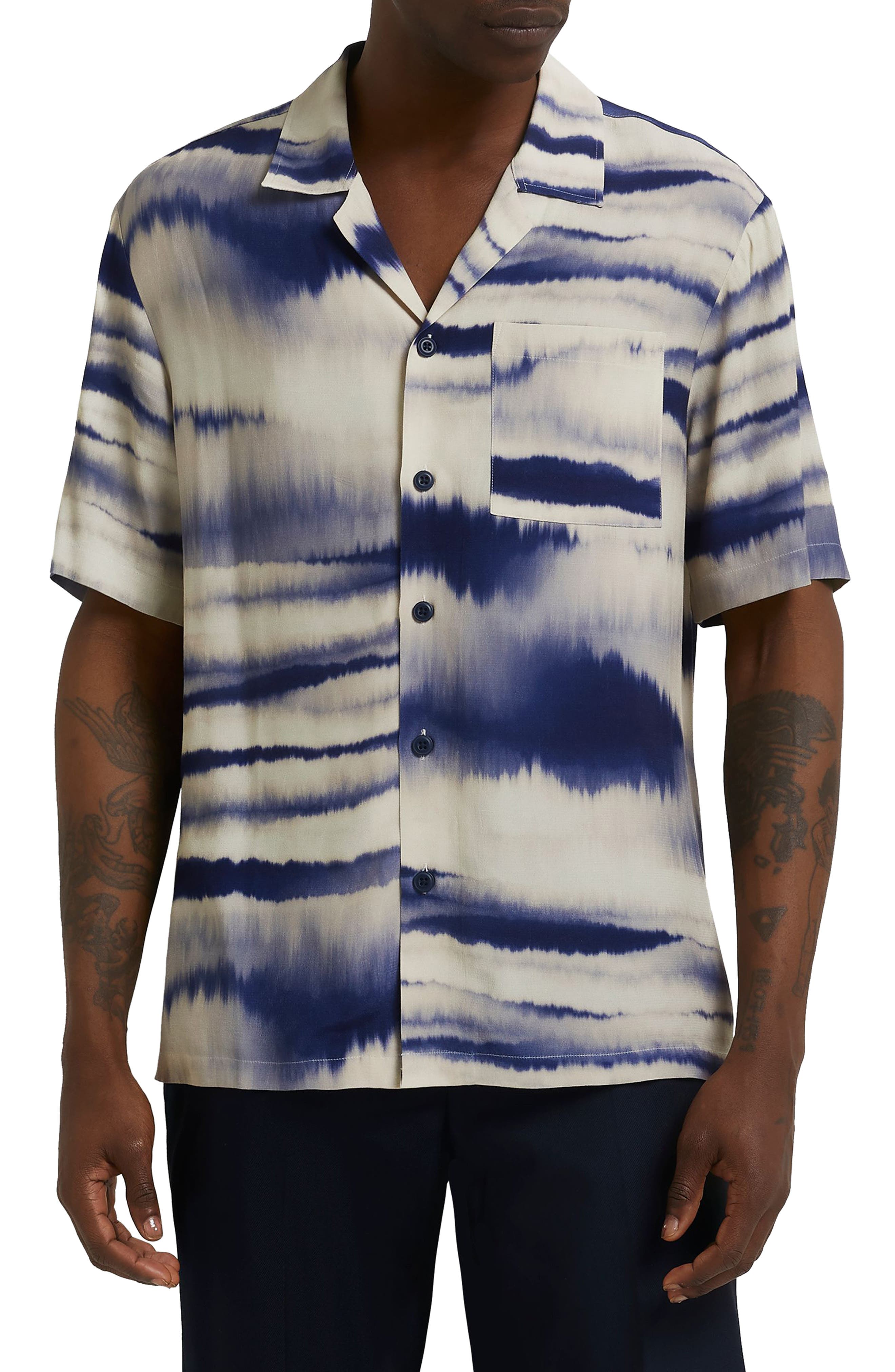 River Island Boys Clothing Shirts Short sleeved Shirts Boys tie dye short sleeve shirt 
