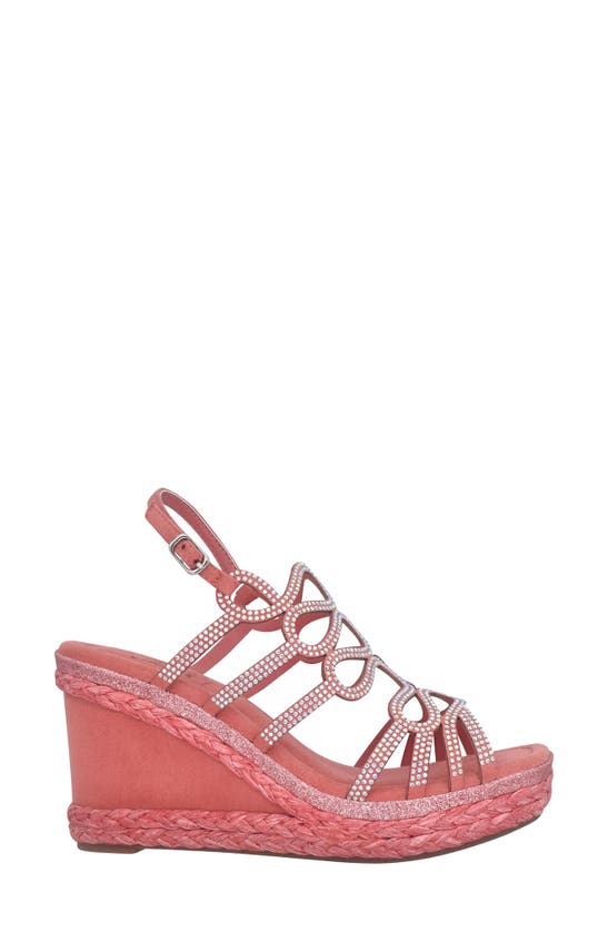 Shop Impo Orleans Slingback Platform Wedge Sandal In Faded Rose