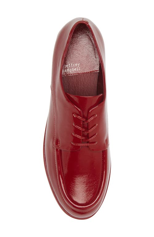 Shop Jeffrey Campbell Extent Moc Toe Platform Oxford In Wine