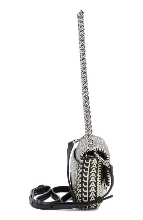 Marc Jacobs The Monogram Leather J Marc Mini Bag In Black/white