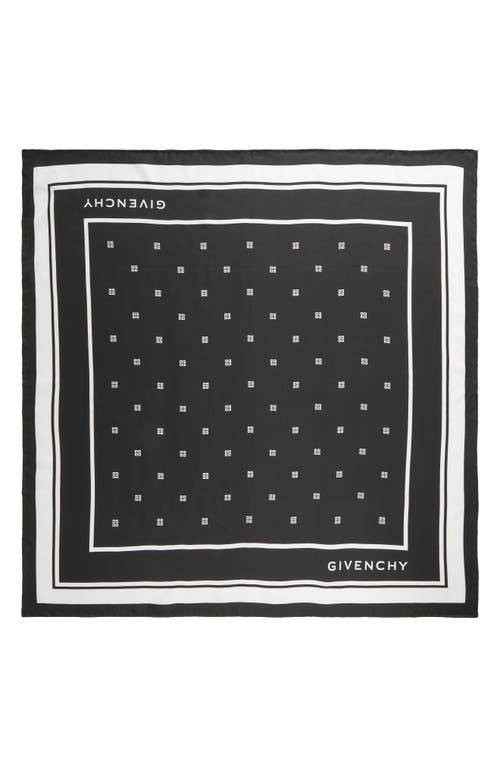 Givenchy 4G Silk Square Scarf in 1- Black/White at Nordstrom
