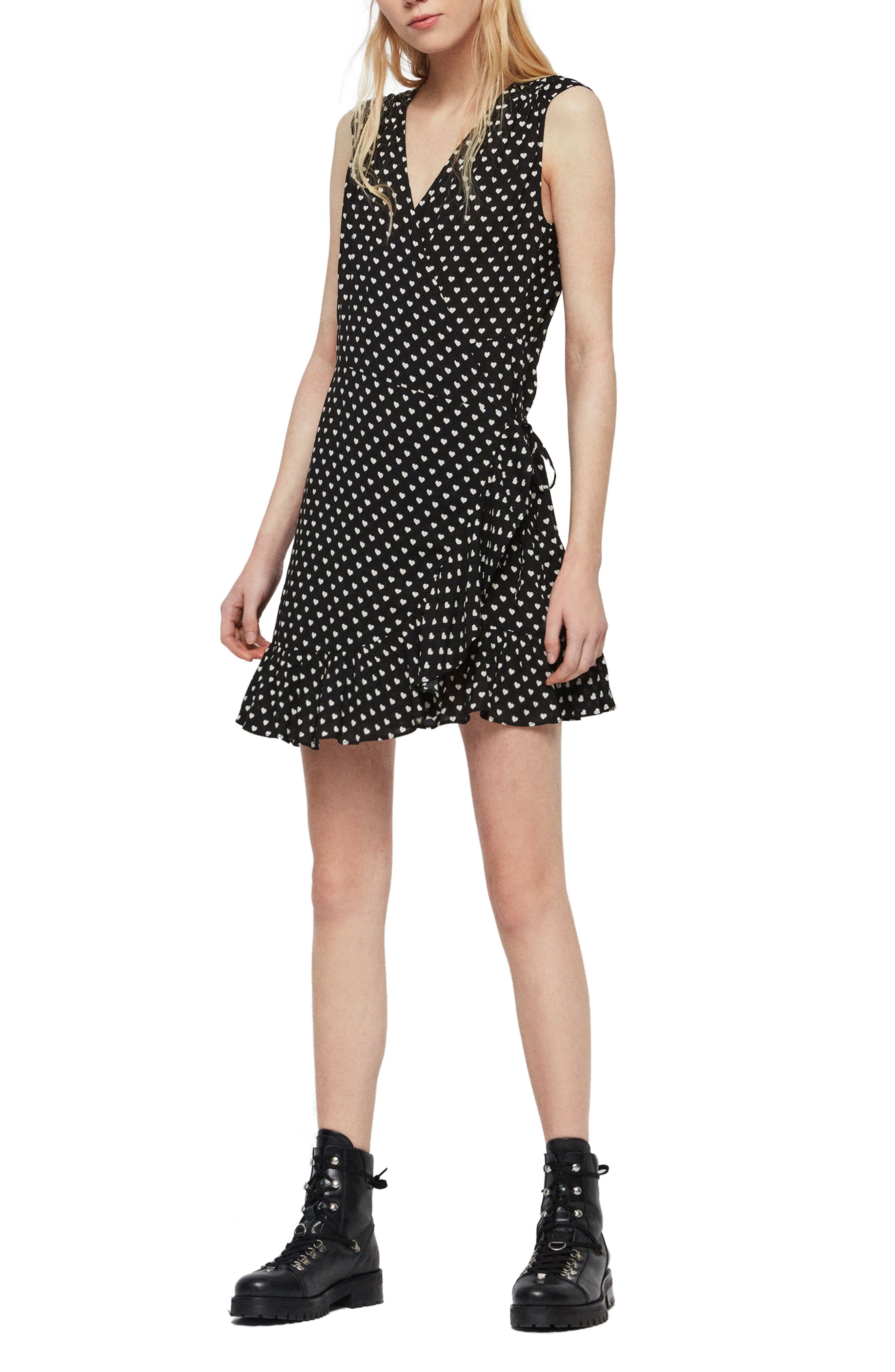 all saints polka dot dress